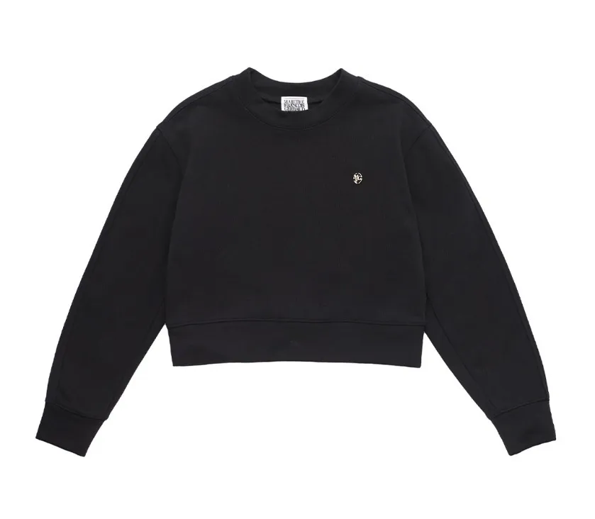 Marithe + Francois Girbaud  |[MARITHE]★W CIRCLE LOGO CROP SWEATSHIRT