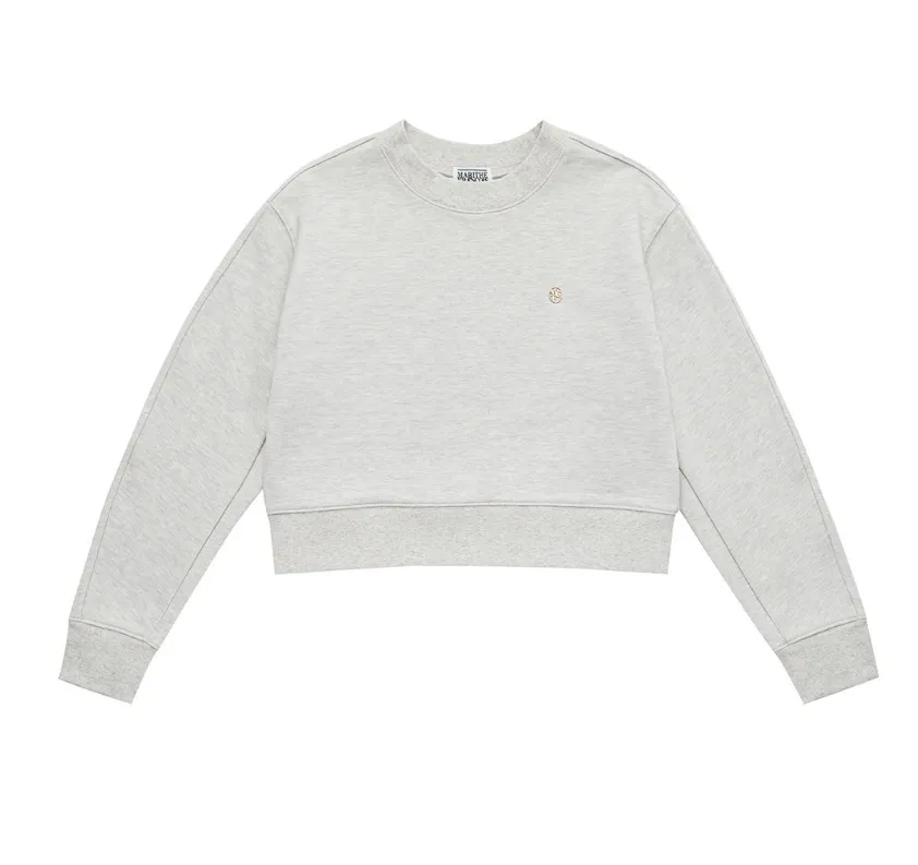 Marithe + Francois Girbaud  |[MARITHE]★W CIRCLE LOGO CROP SWEATSHIRT