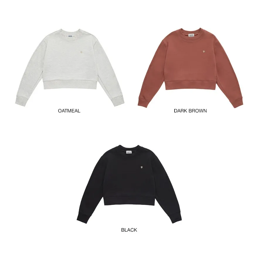 Marithe + Francois Girbaud  |[MARITHE]★W CIRCLE LOGO CROP SWEATSHIRT