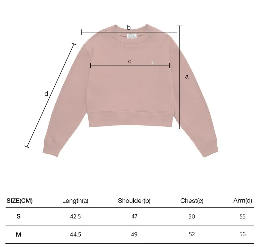 Marithe + Francois Girbaud  |[MARITHE]★W CIRCLE LOGO CROP SWEATSHIRT