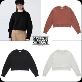 Marithe + Francois Girbaud  |[MARITHE]★W CIRCLE LOGO CROP SWEATSHIRT