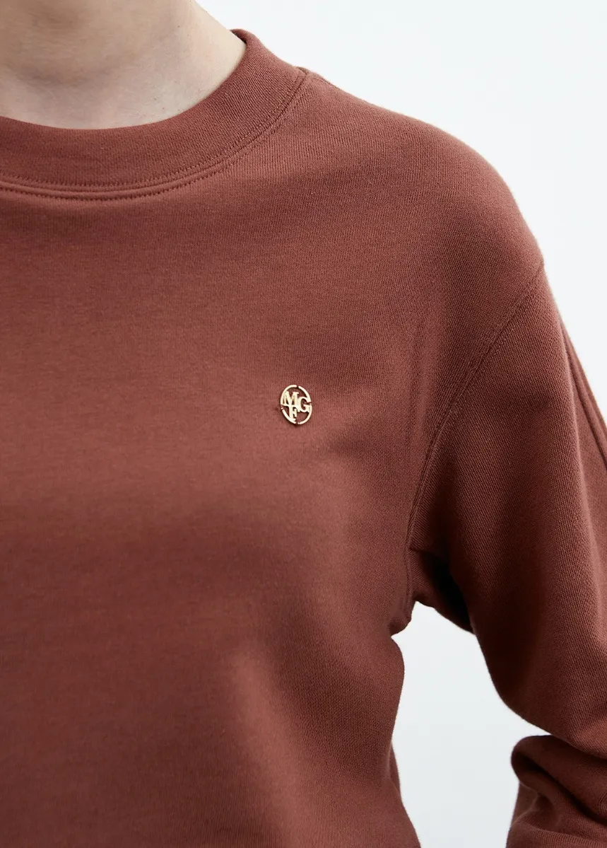 Marithe + Francois Girbaud  |[MARITHE]★W CIRCLE LOGO CROP SWEATSHIRT