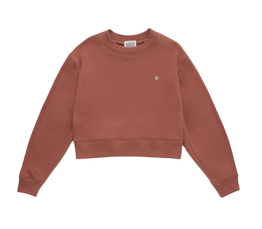 Marithe + Francois Girbaud  |[MARITHE]★W CIRCLE LOGO CROP SWEATSHIRT