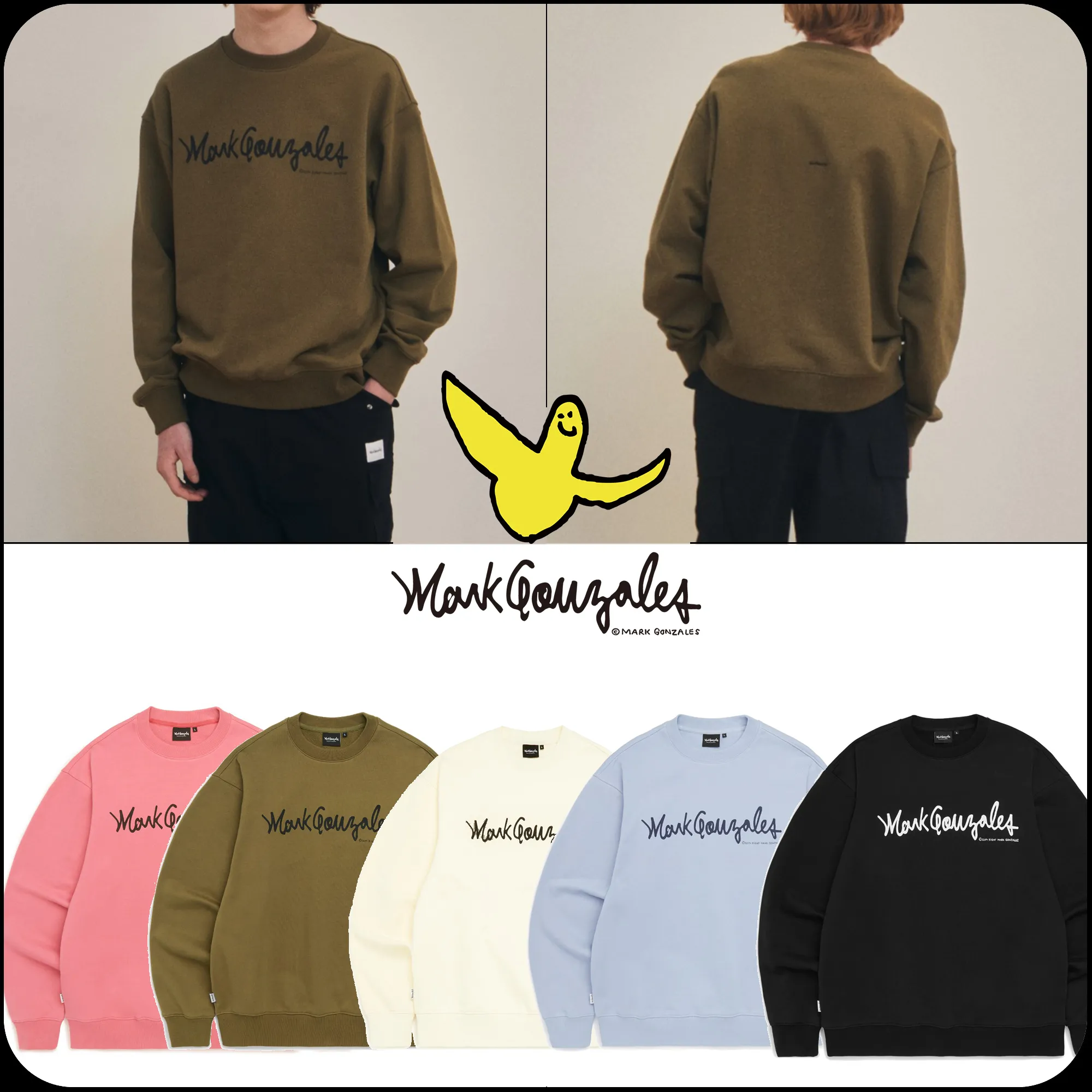 Mark Gonzales  |[MARK GONZALES]★SIGN LOGO OG SWEATSHIRT