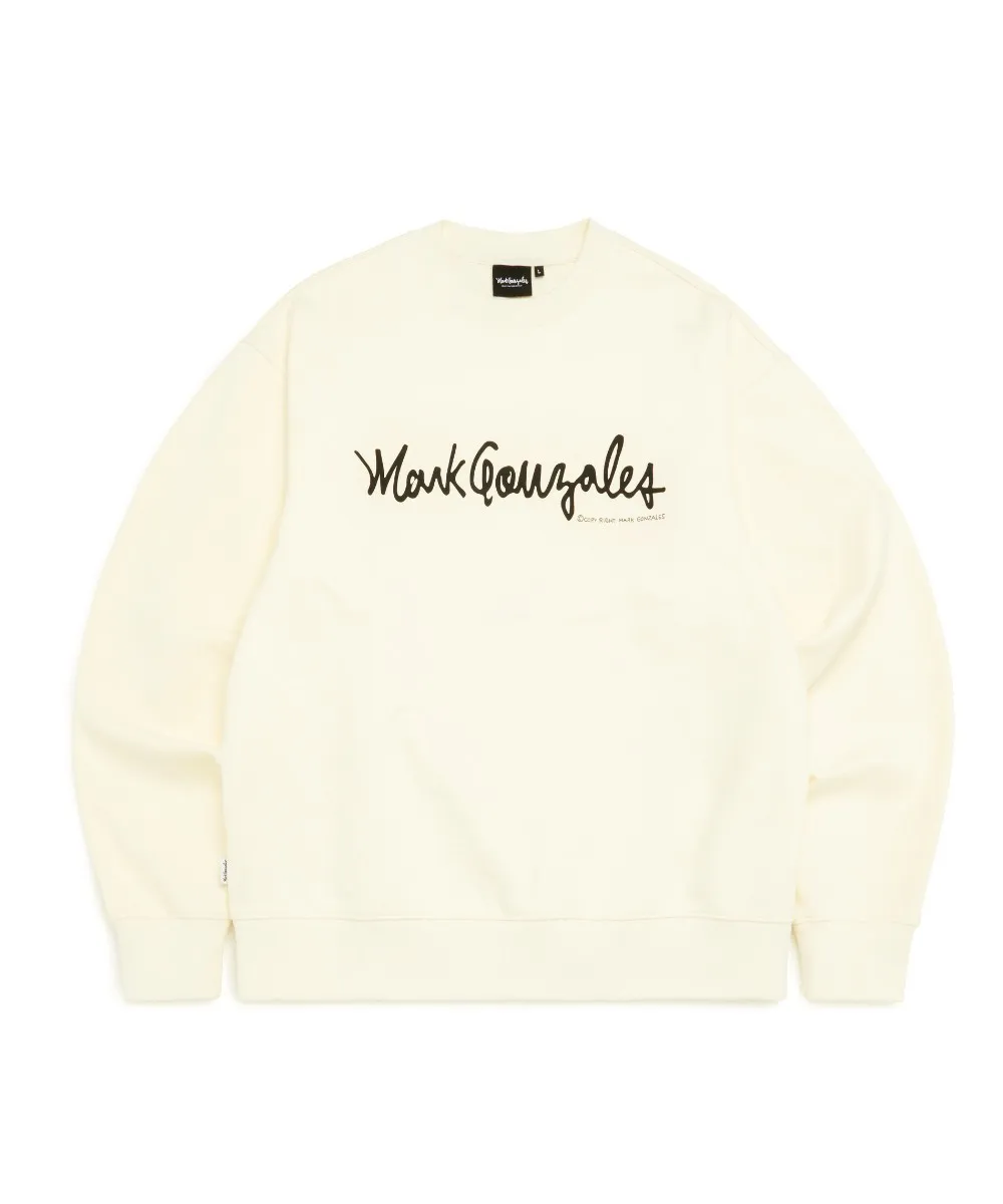 Mark Gonzales  |[MARK GONZALES]★SIGN LOGO OG SWEATSHIRT