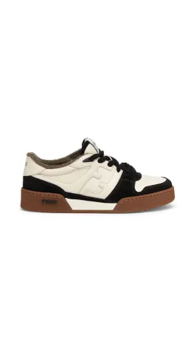 Match Low-tops in Suede - Black/White