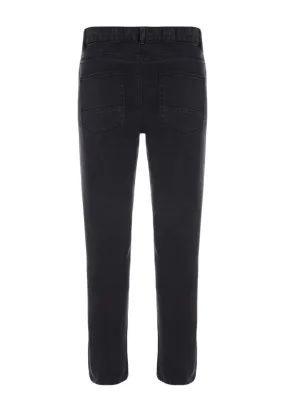 Mens Black Straight Leg Jeans