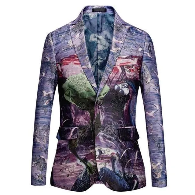 Men's Blazer Jacquard Event Blazer Slim Fit