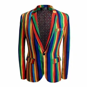 Men's Blazer Striped Casual Party Blazer Slim Fit