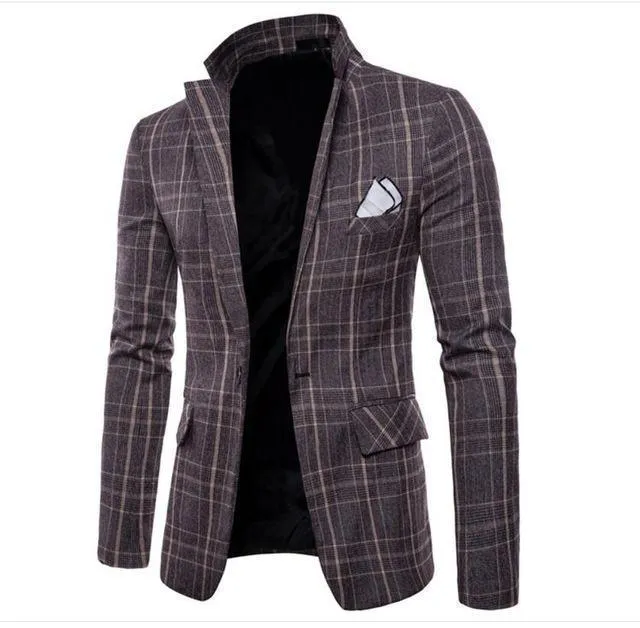 Men's Blazer Striped Slim Fit Blazer