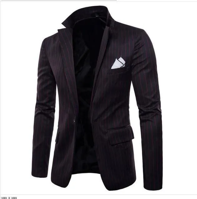 Men's Striped Blazer Casual Men's Blazer