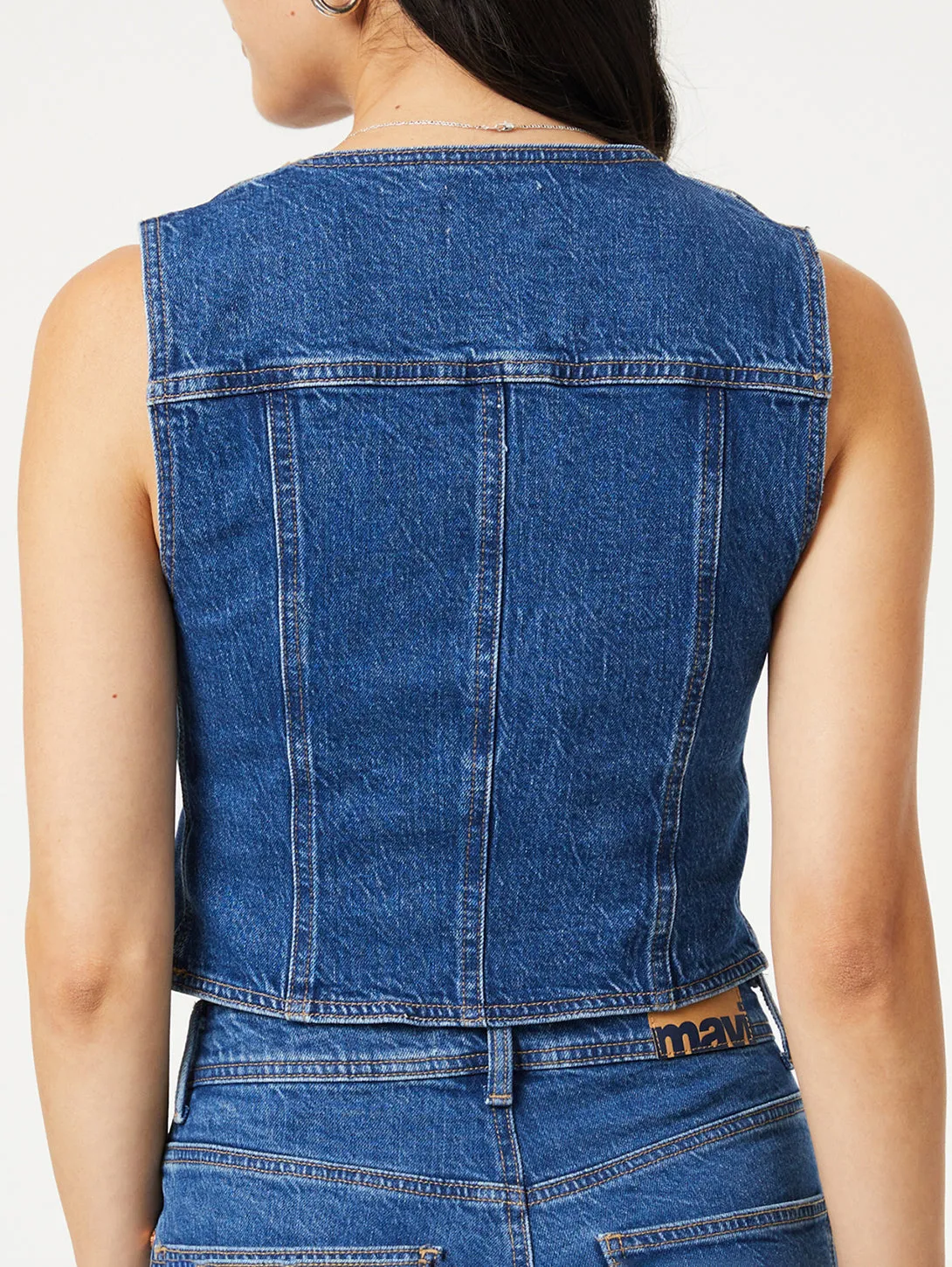 Merlin Vest -  Dark Blue Denim