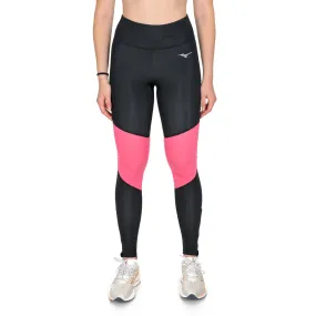 Mizuno Impulse Core Logo Tights  Black/Sangria Sunset