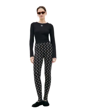 Moon all over logo leggings - black