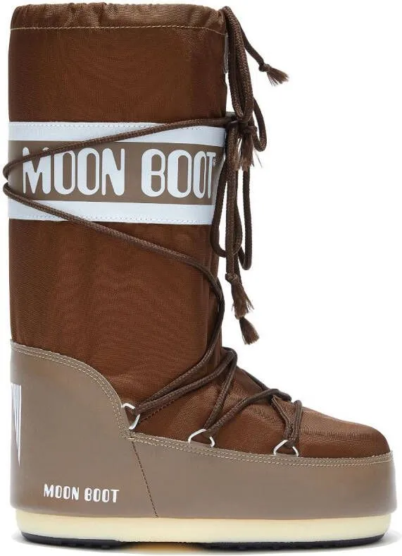 Moon Boot Icon logo-tape snow boots Brown