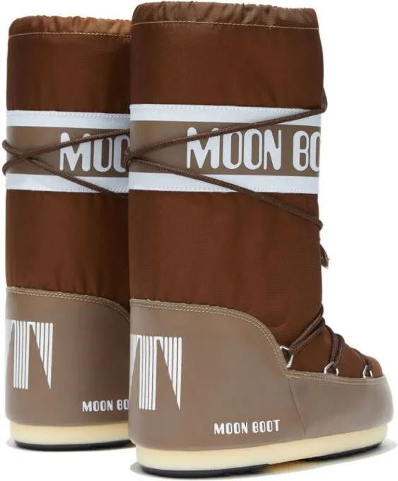 Moon Boot Icon logo-tape snow boots Brown