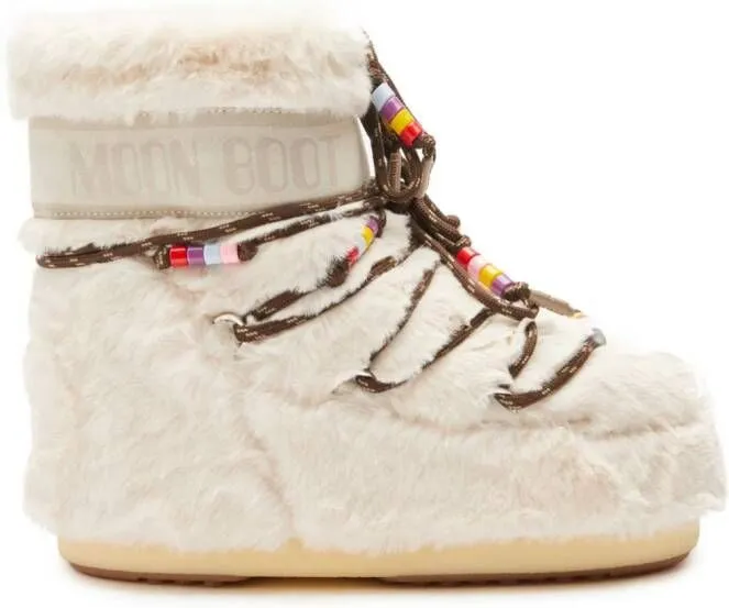 Moon Boot Icon Low faux-fur snow boots Neutrals