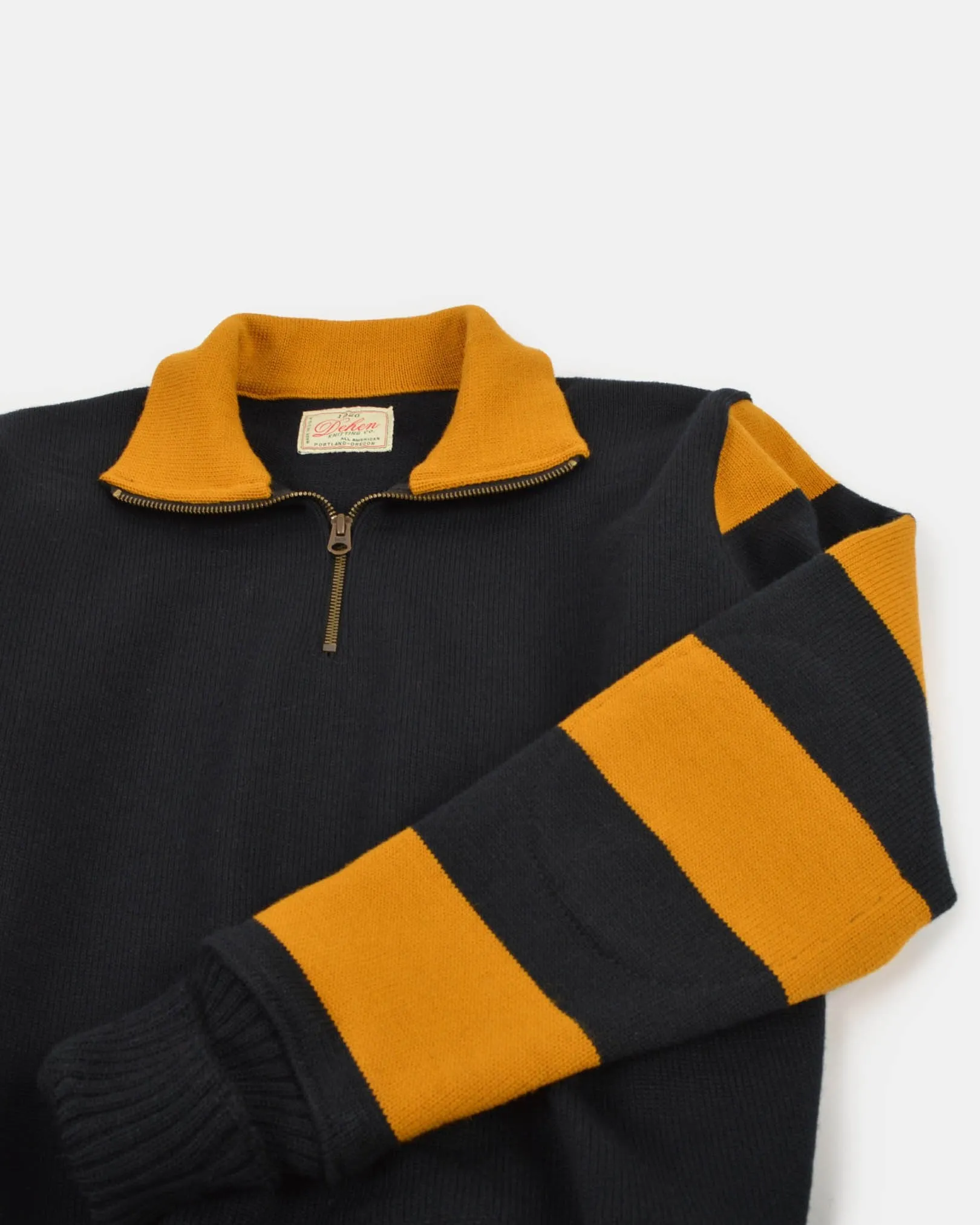 Motorcycle Sweater - Black / Old Gold