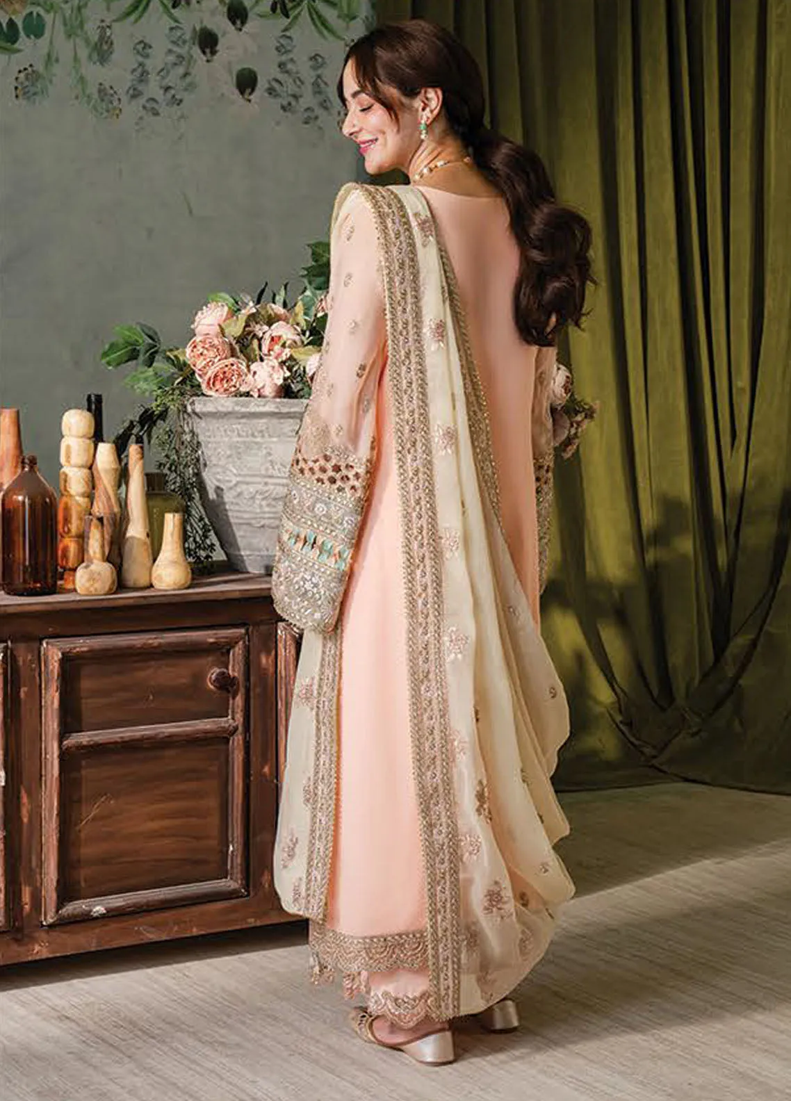 Naina By Premium Embroidered Chiffon 3 Piece Unstitched Suit IMP24N I-193 KASHUD