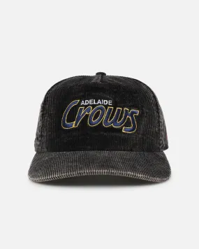 New Era Adelaide Crows 'Washed Corduroy' Pre-Curved Golfer Snapback Black/Kelly Green