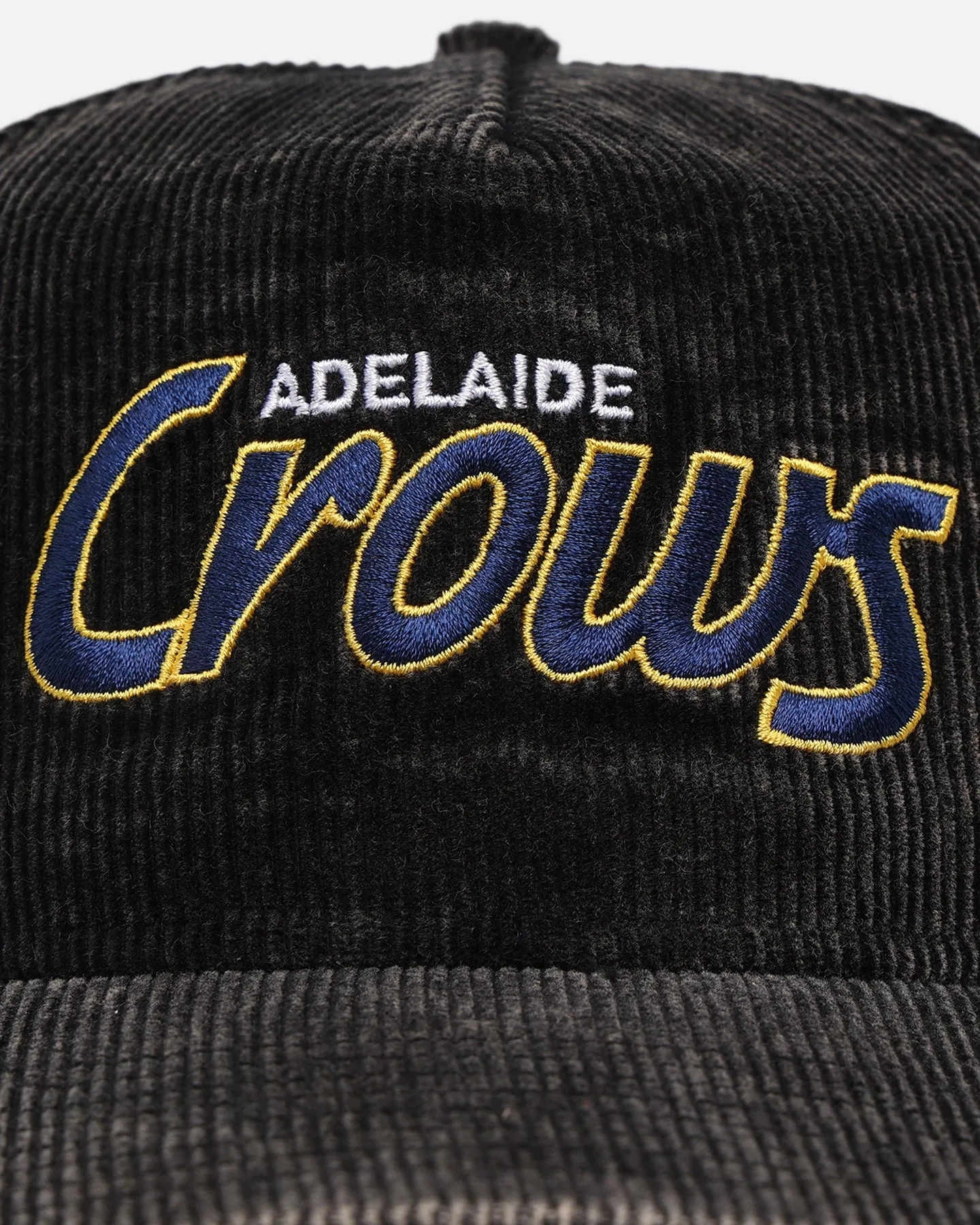 New Era Adelaide Crows 'Washed Corduroy' Pre-Curved Golfer Snapback Black/Kelly Green