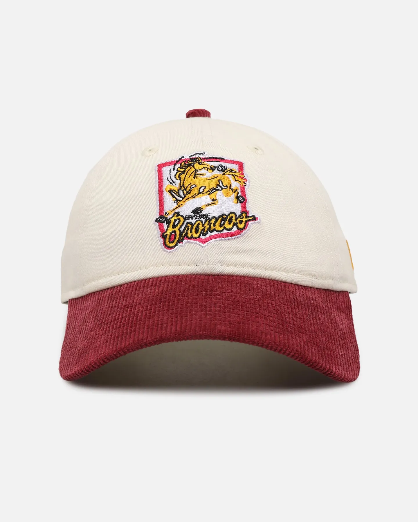 New Era Brisbane Broncos 'NRL Retro Corduroy Logo' 9TWENTY Strapback Chrome White