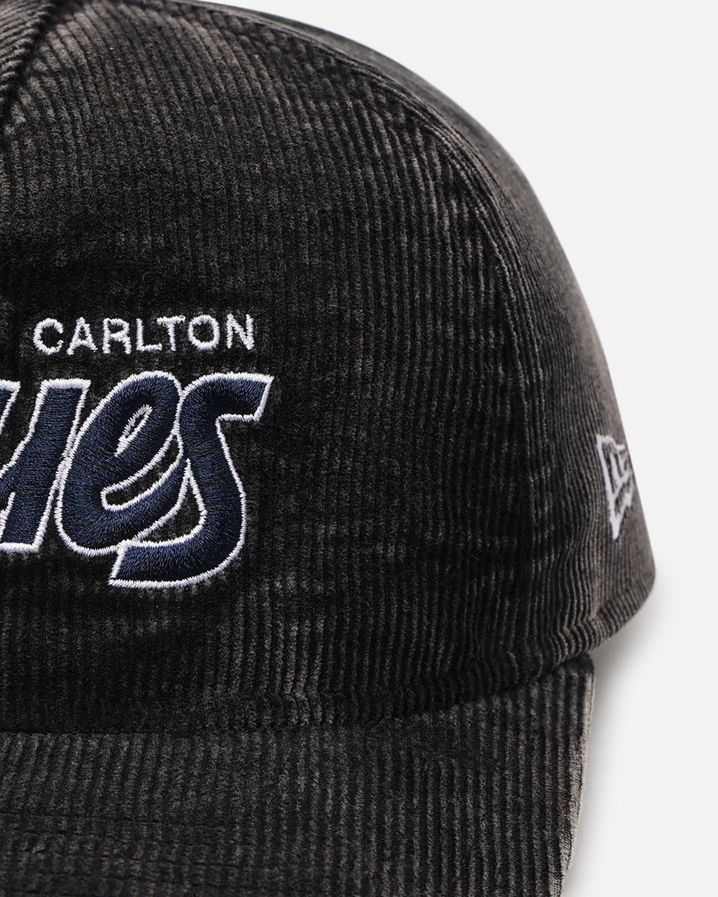 New Era Carlton Blues 'Washed Corduroy' Pre-Curved Golfer Snapback Black/Kelly Green