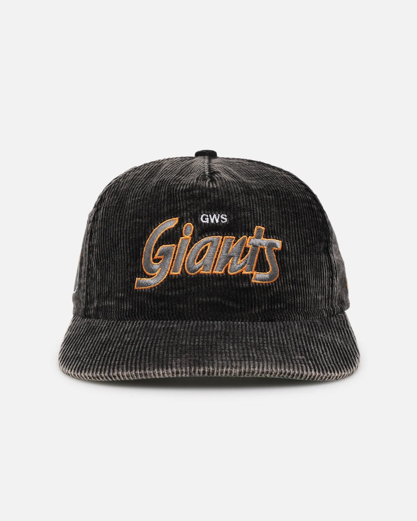 New Era GWS Giants 'Washed Corduroy' Pre-Curved Golfer Snapback Black/Kelly Green