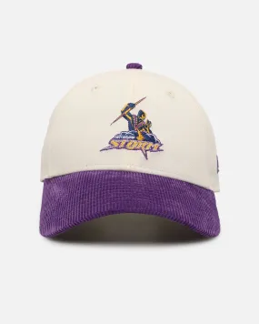 New Era Kids' Melbourne Storm 'NRL Retro Corduroy logo' 9FORTY Strapback Chrome White