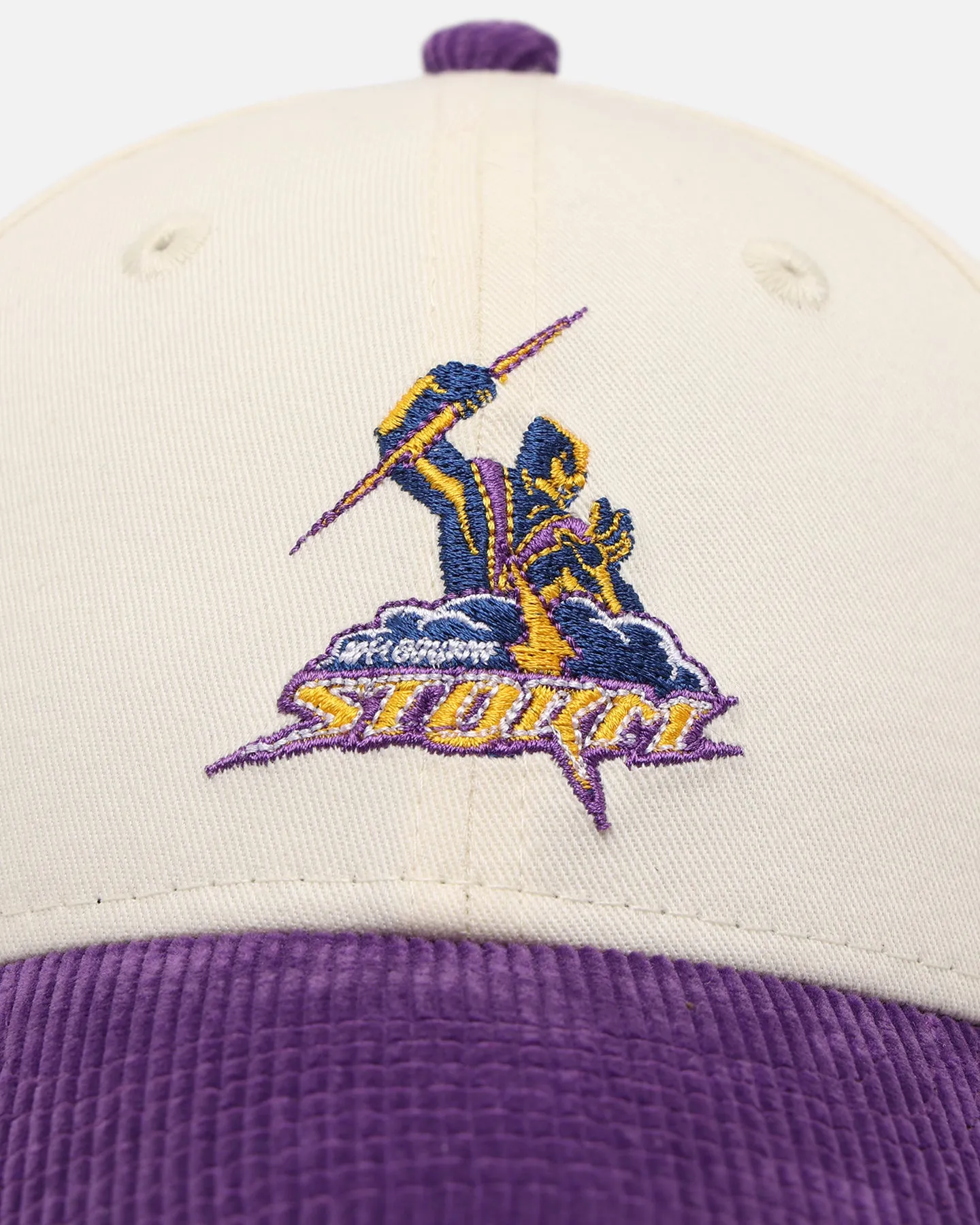 New Era Kids' Melbourne Storm 'NRL Retro Corduroy logo' 9FORTY Strapback Chrome White