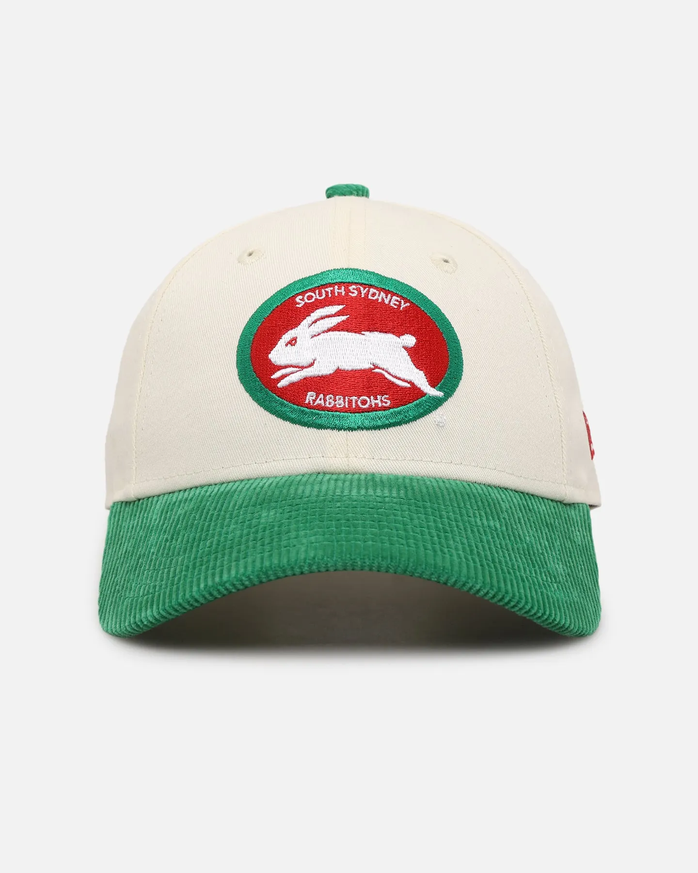 New Era Kids' South Sydney Rabbitohs 'NRL Retro Corduroy logo' 9FORTY Strapback Chrome White