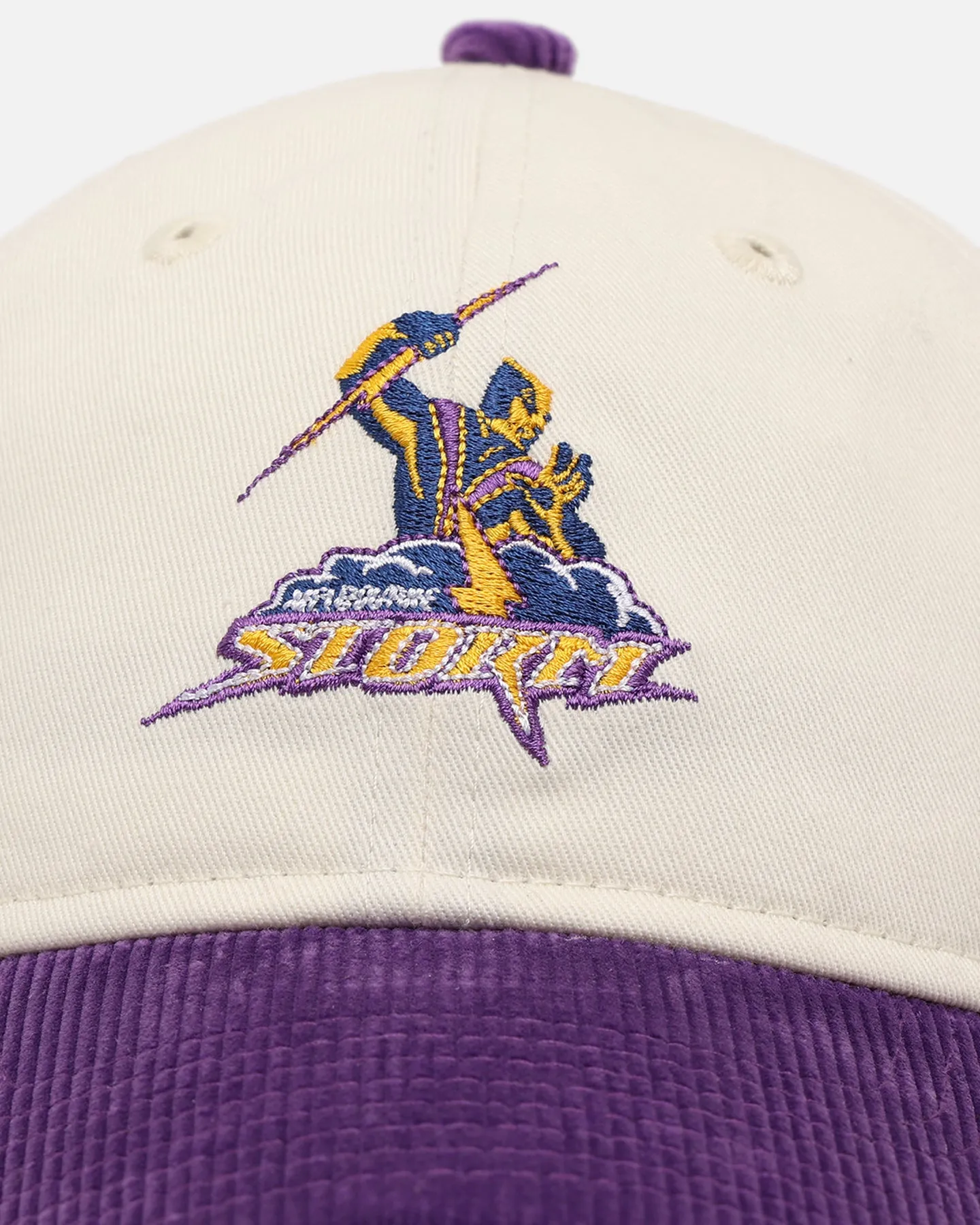 New Era Melbourne Storm 'NRL Retro Corduroy Logo' 9TWENTY Strapback Chrome White