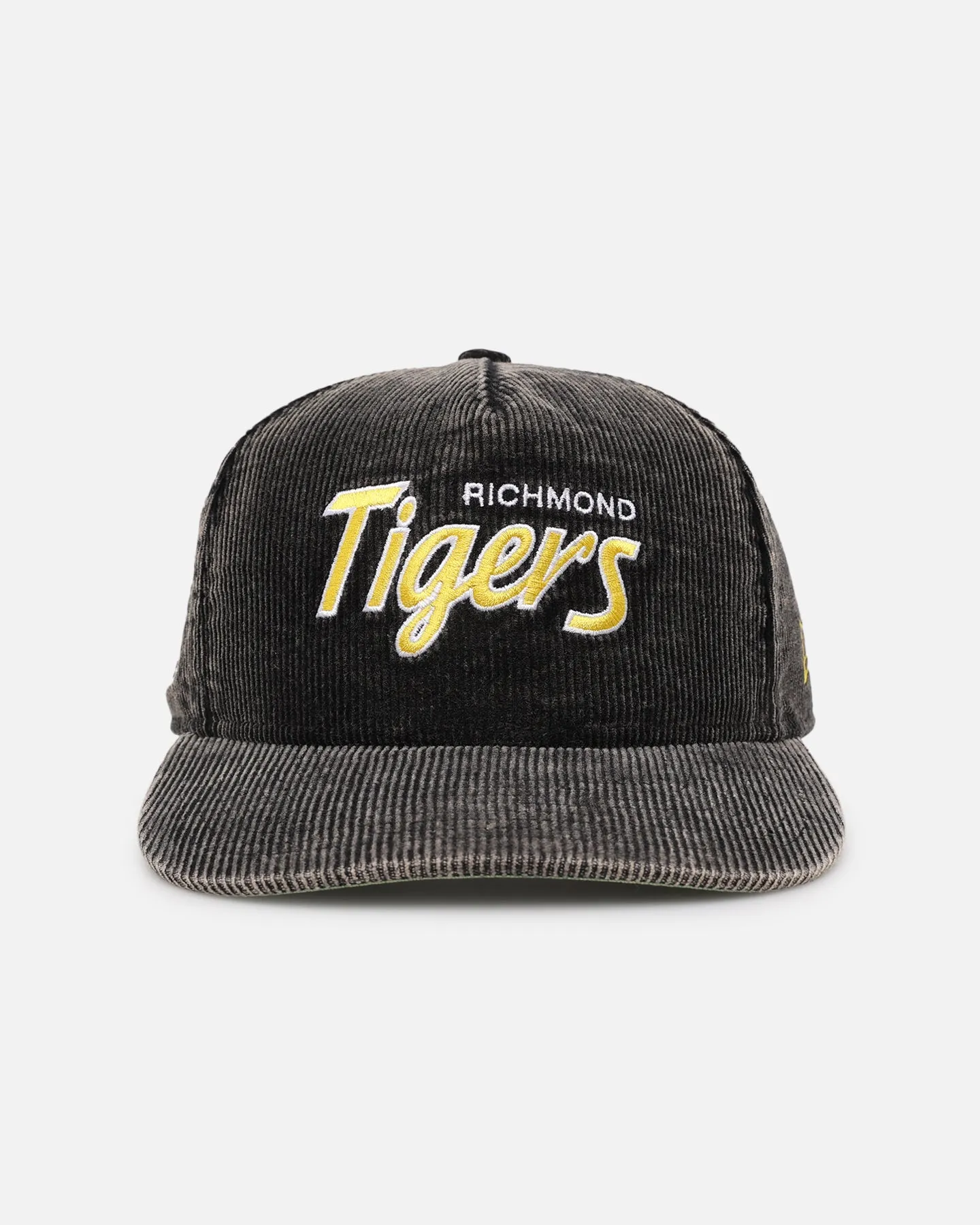 New Era Richmond Tigers 'Washed Corduroy' Pre-Curved Golfer Snapback Black/Kelly Green