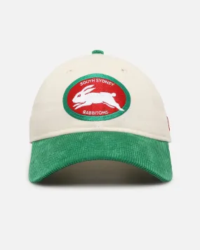 New Era South Sydney Rabbitohs 'NRL Retro Corduroy Logo' 9TWENTY Strapback Chrome White