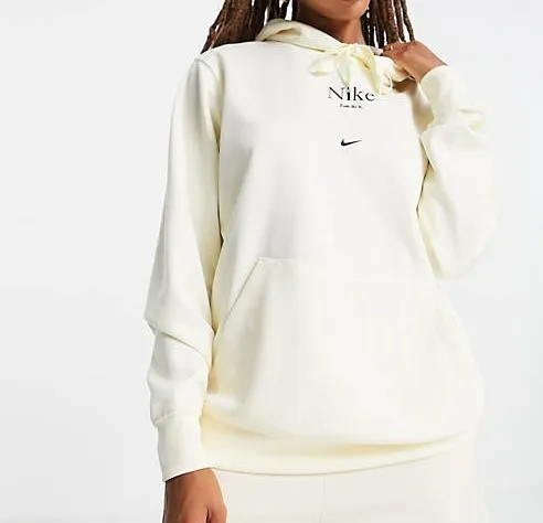 Nike  |Street Style Long Sleeves Plain Cotton Medium Oversized Logo