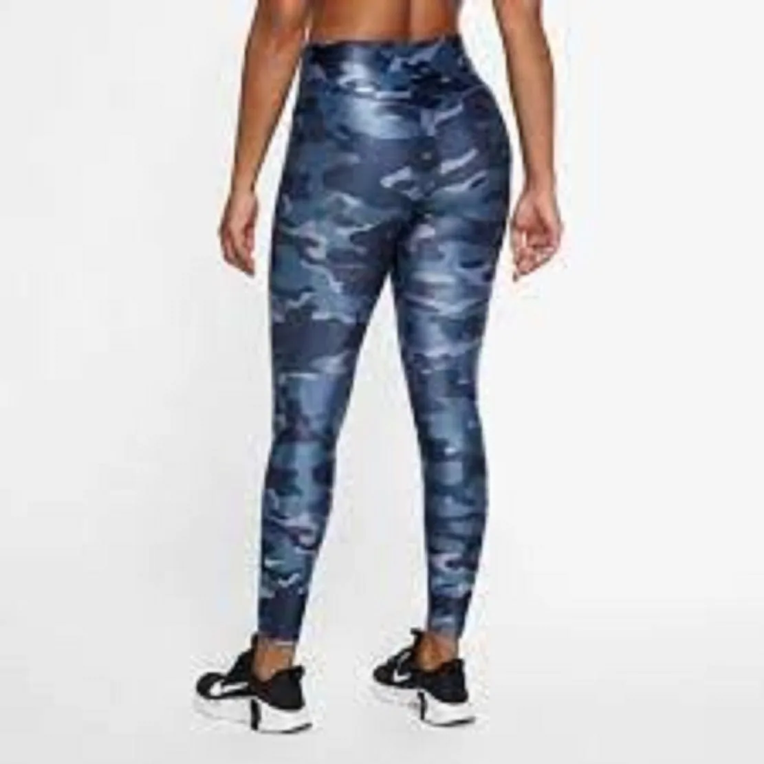 Nike Women's Mid Rise Camo Print Leggings Blue Size 3X