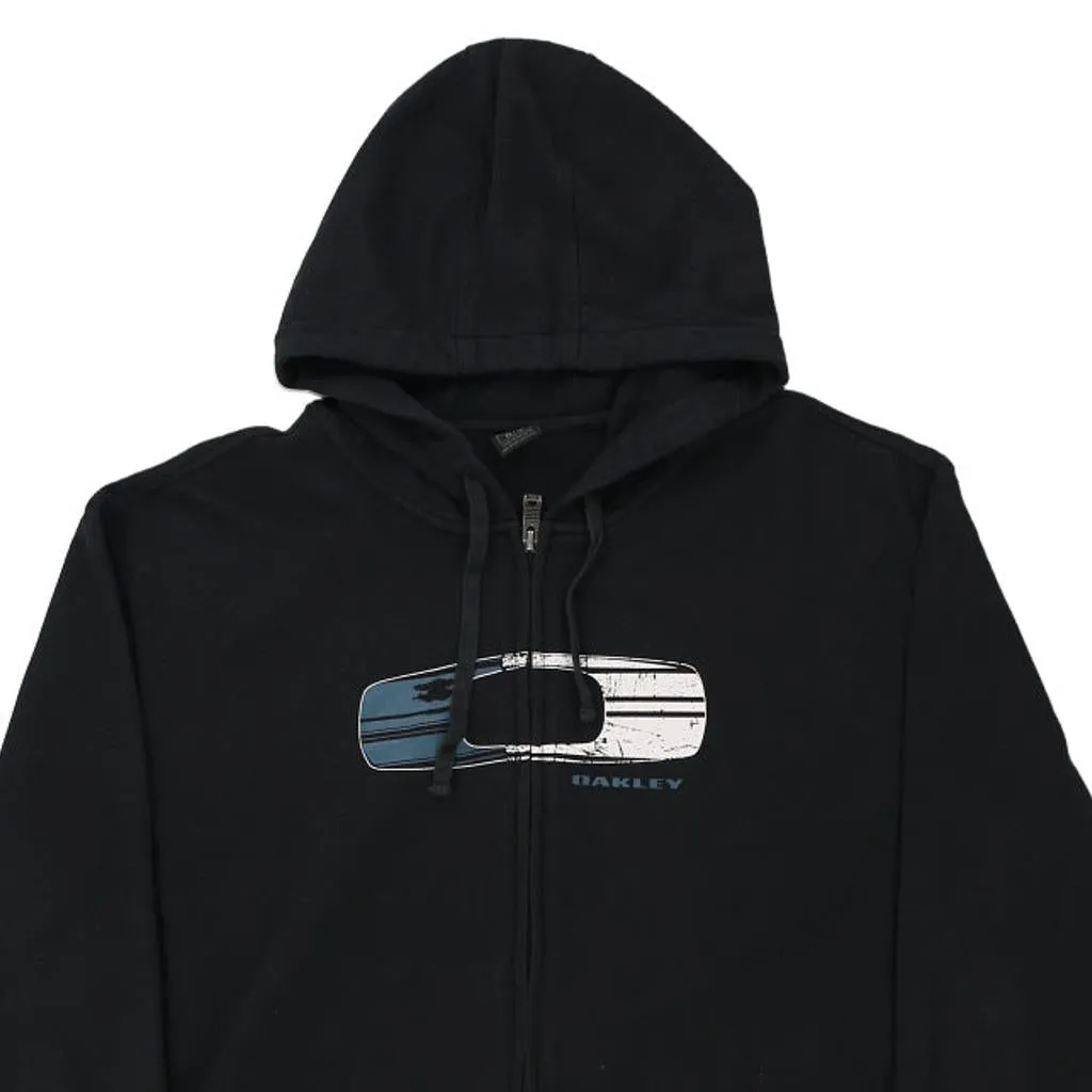 Oakley Spellout Hoodie - XL Black Cotton Blend