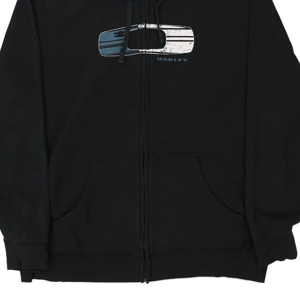 Oakley Spellout Hoodie - XL Black Cotton Blend