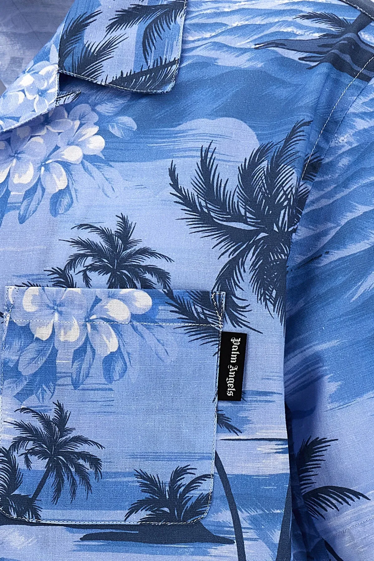 Palm Angels  |Button-down Flower Patterns Monogram Tropical Patterns Linen