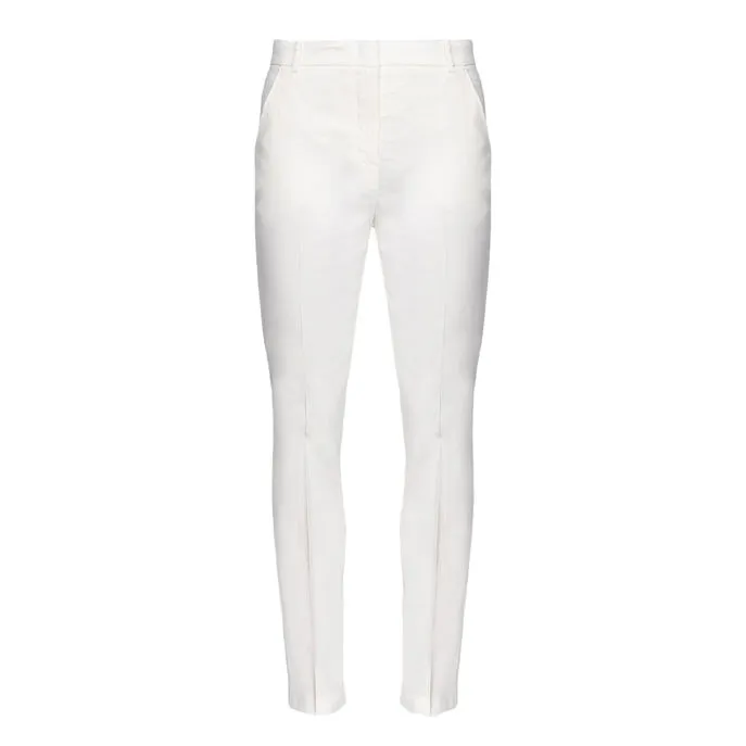 PANTS BELLO LINO STRETCH Woman White Nembo