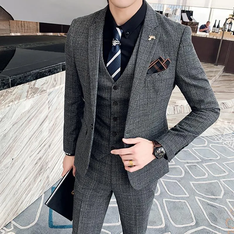 Plaid Three Piece Suit