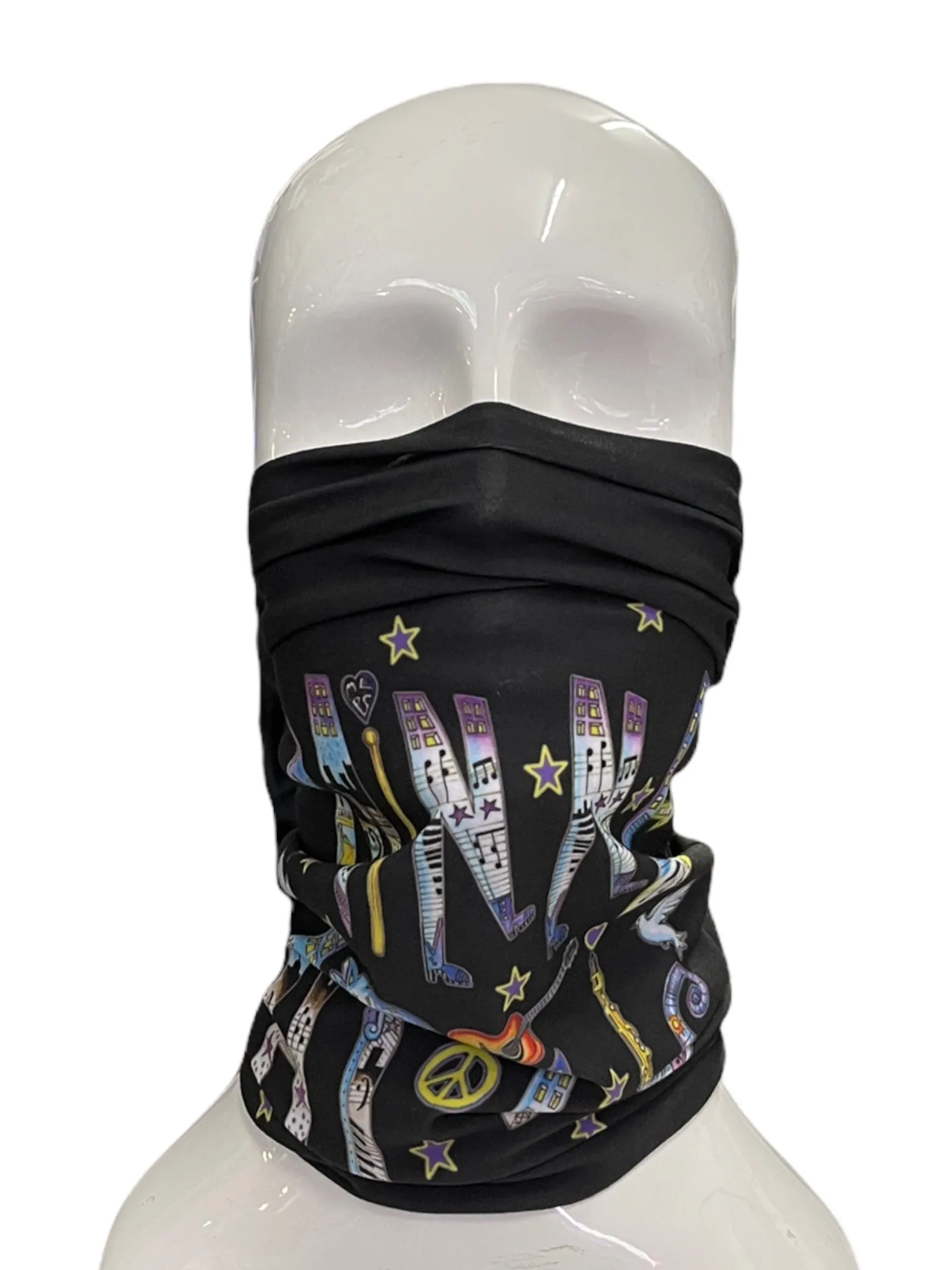 Prince – Minneapolis Spencer Derry Artwork Tube Scarf / Face Mask Prince Inspired