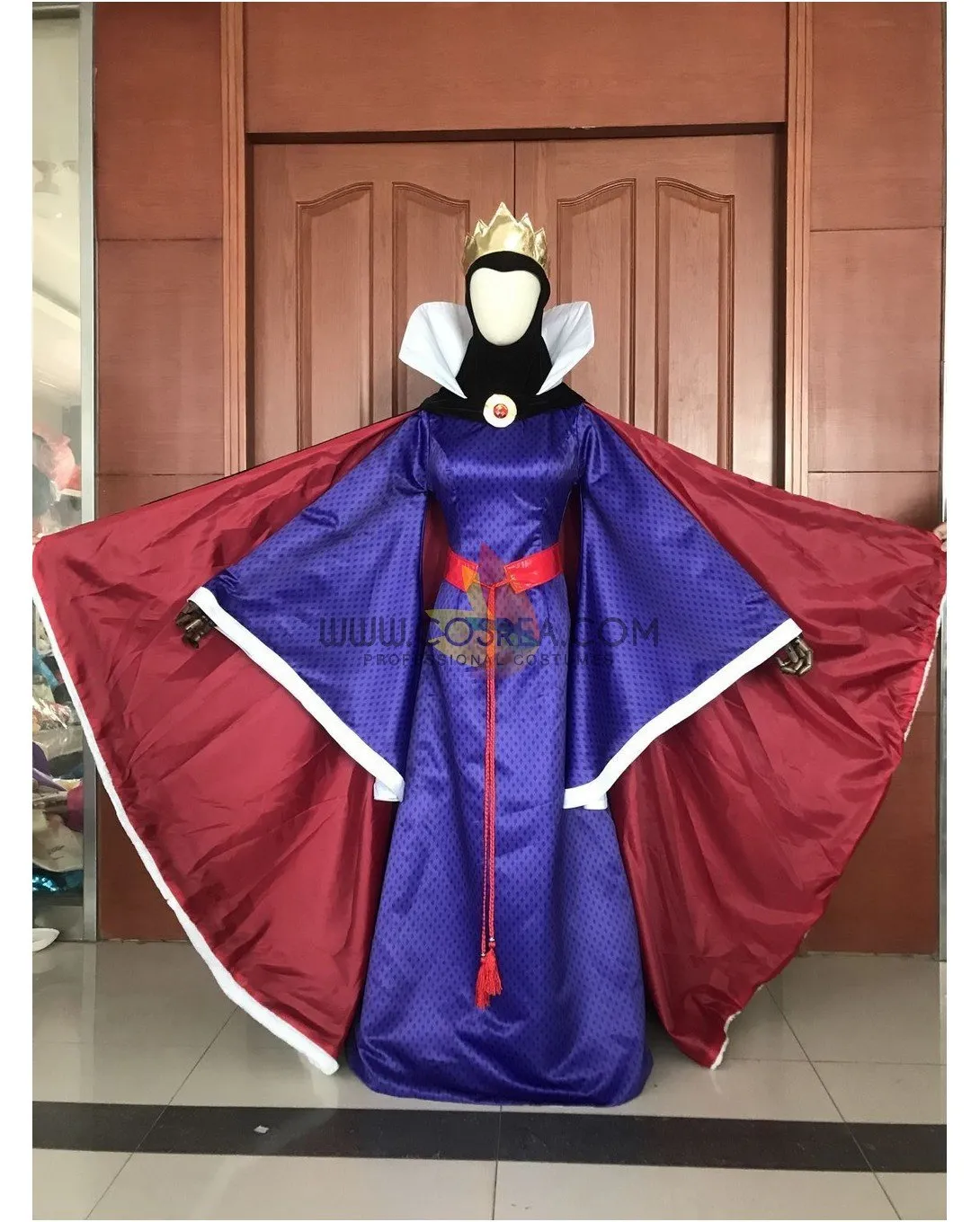 Princess Snow White Evil Queen Brocade Satin Cosplay Costume