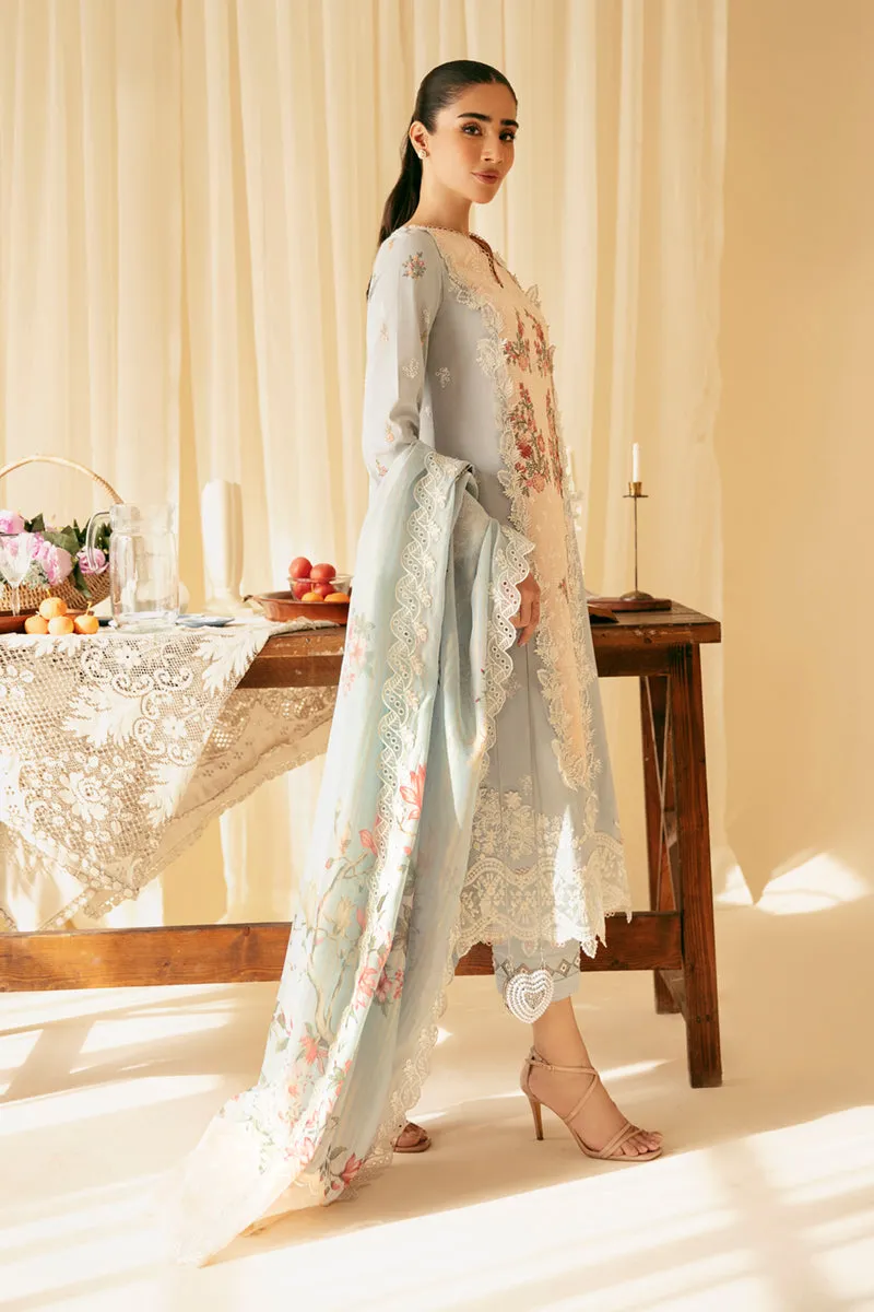 Qalamkar Qlinekari Embroidered Lawn Unstitched 3Pc Suit SQ-15 NEYLAN