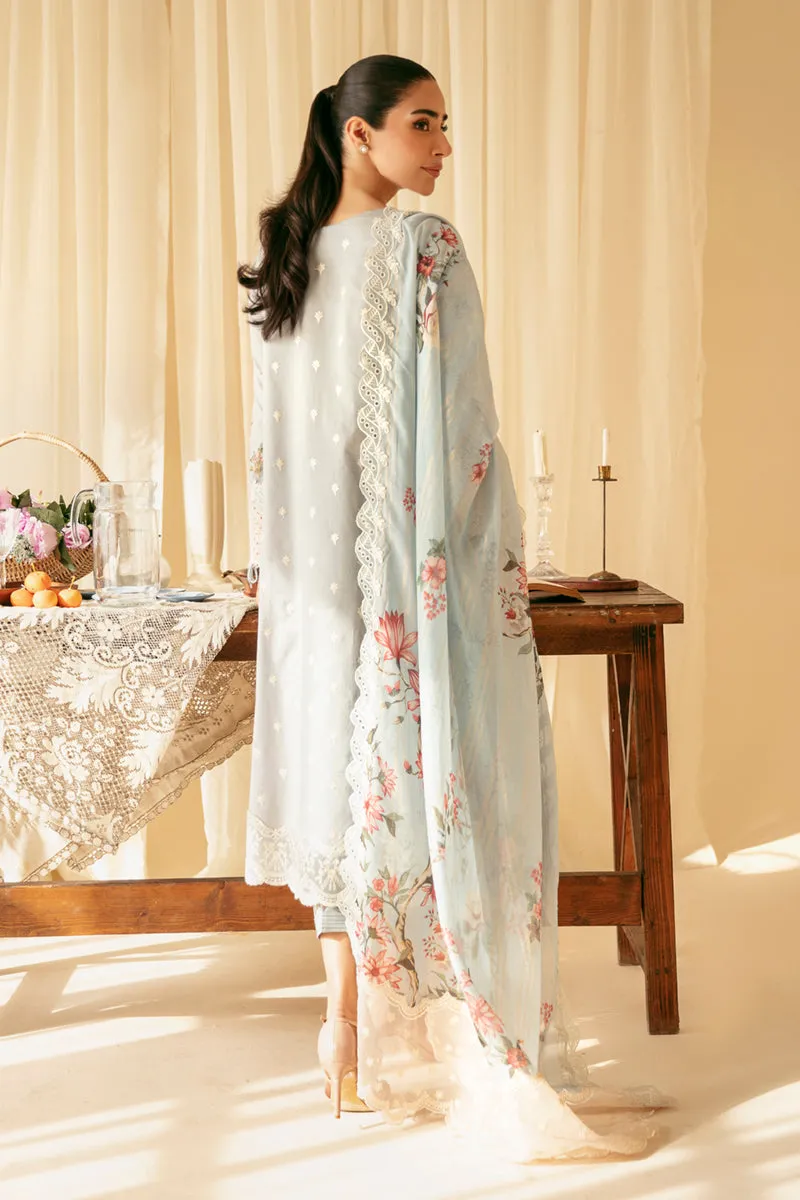 Qalamkar Qlinekari Embroidered Lawn Unstitched 3Pc Suit SQ-15 NEYLAN