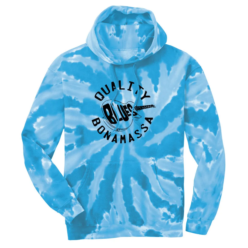 Quality Blues Tie Dye Pullover Hoodie (Unisex)