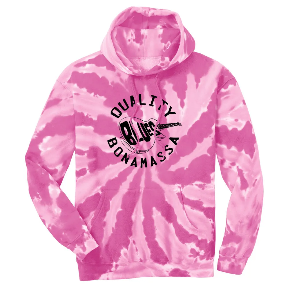 Quality Blues Tie Dye Pullover Hoodie (Unisex)