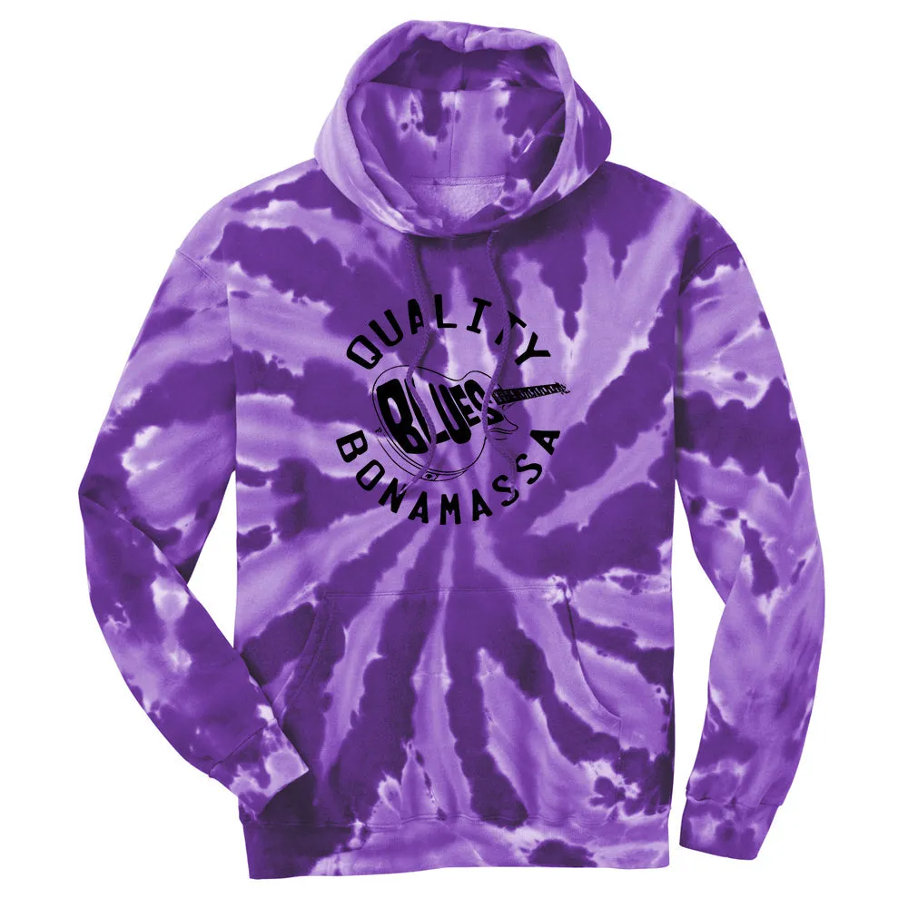 Quality Blues Tie Dye Pullover Hoodie (Unisex)