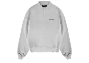 Represent Owners Club Long Sleeve Polo Sweater Ash Grey