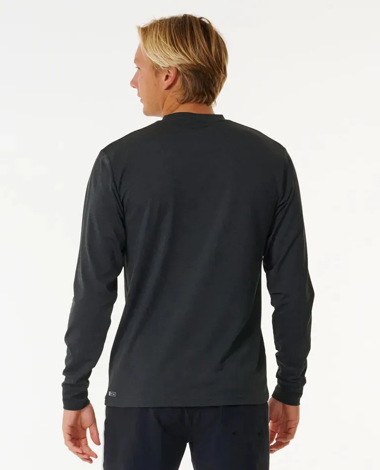 Ripcurl Stack UPF Long Sleeve Rashie - Black Marle